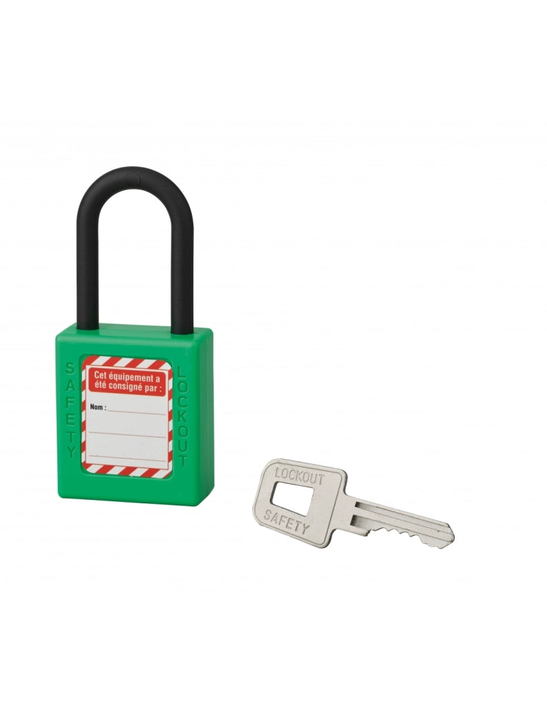 Lucchetto 40 mm nylon arco  6 X 38 mm VERDE - THIRARD