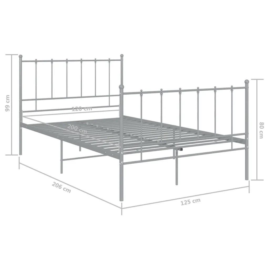 Giroletto Grigio in Metallo 120x200 cm 324954