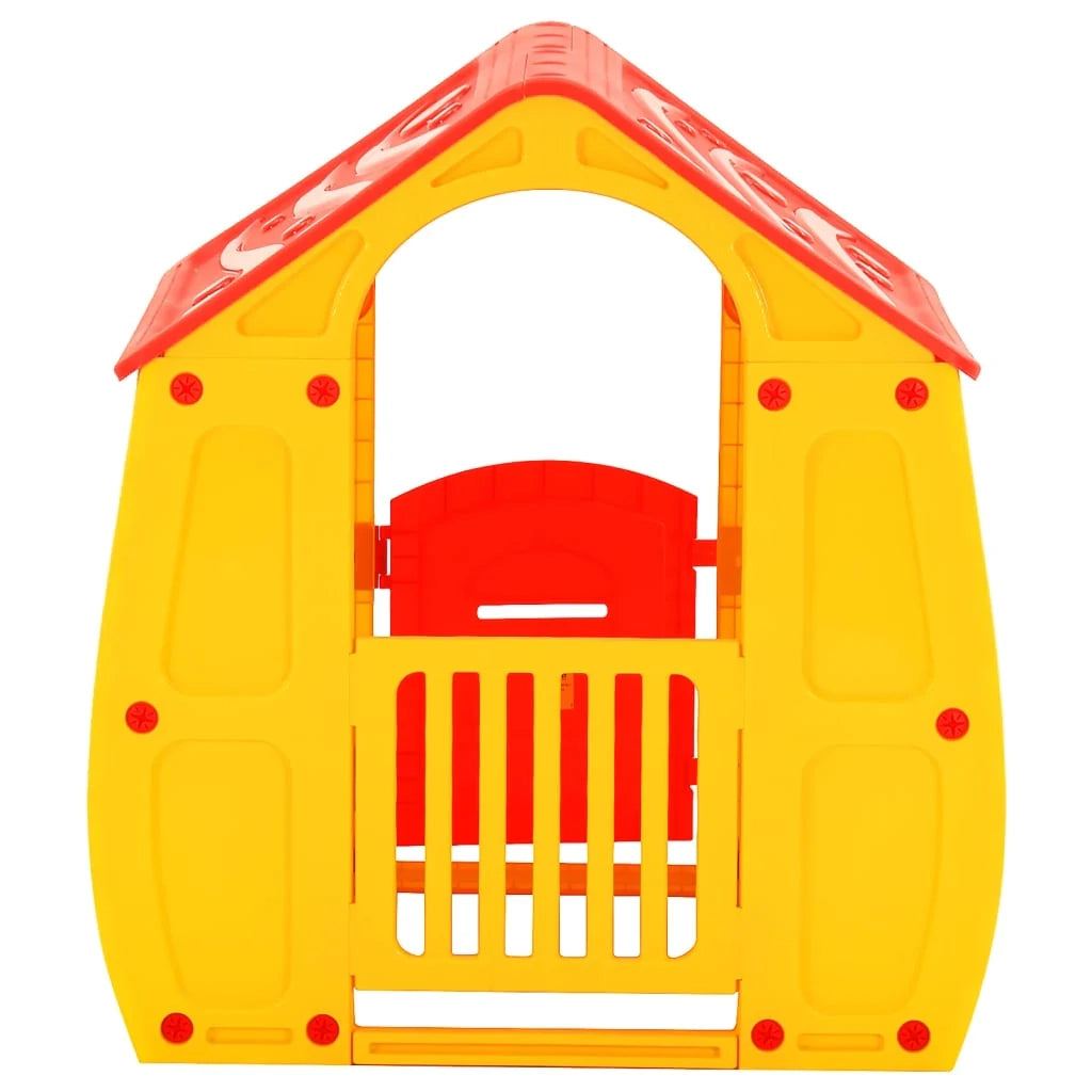 Area giochi per bambini 102 x 90 x 109 cm rosso verde giallo 02_0005115