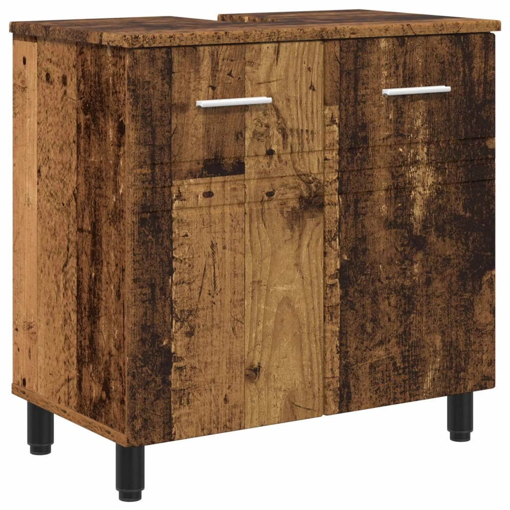 Mobiletto da bagno Legno antico 60 x 35 x 60 cm