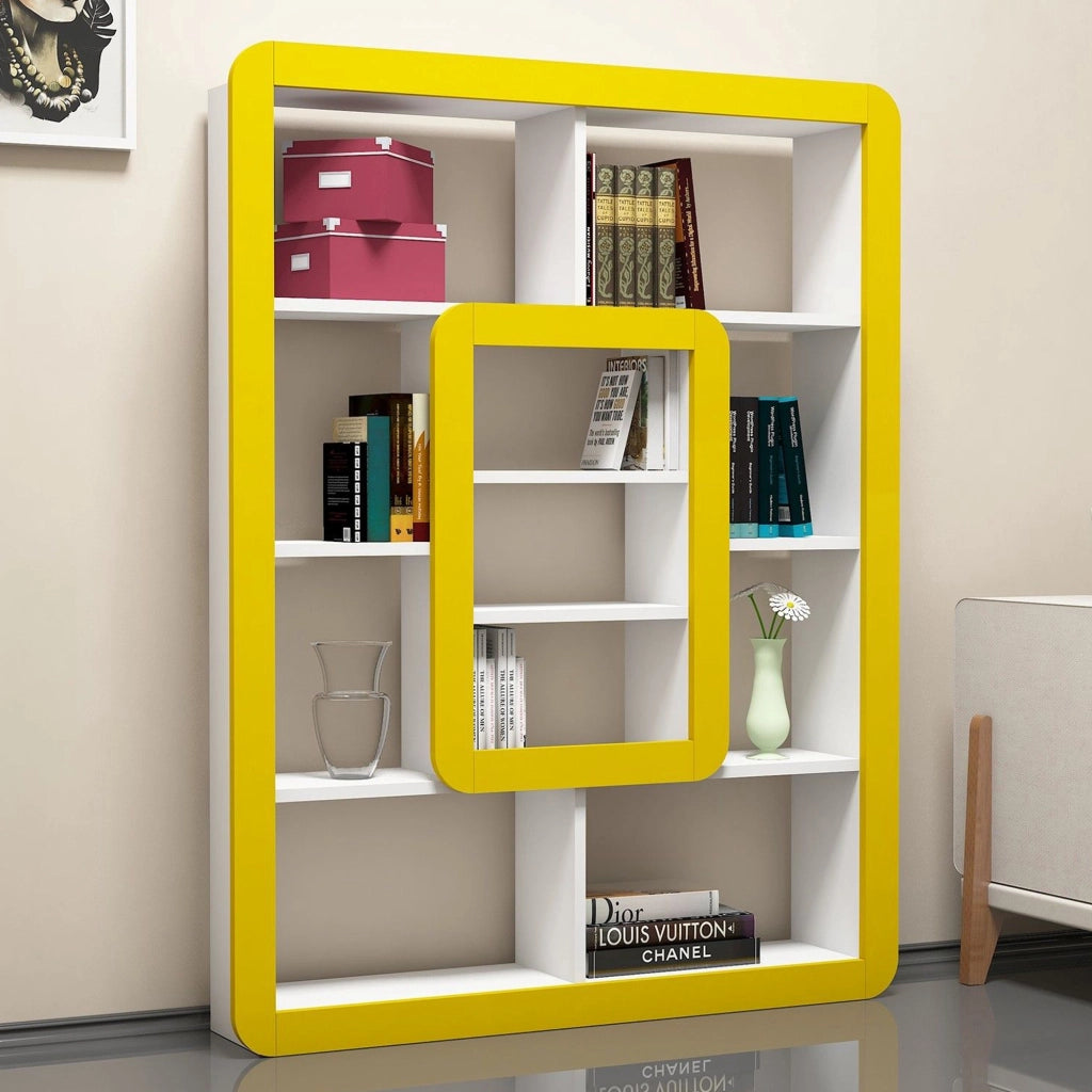 Biblioteca Caltrano, Libreria 8 Ripiani, 108x22x140h cm Bianco