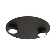 Lampada da soffitto BOLX in acciaio nero opaco