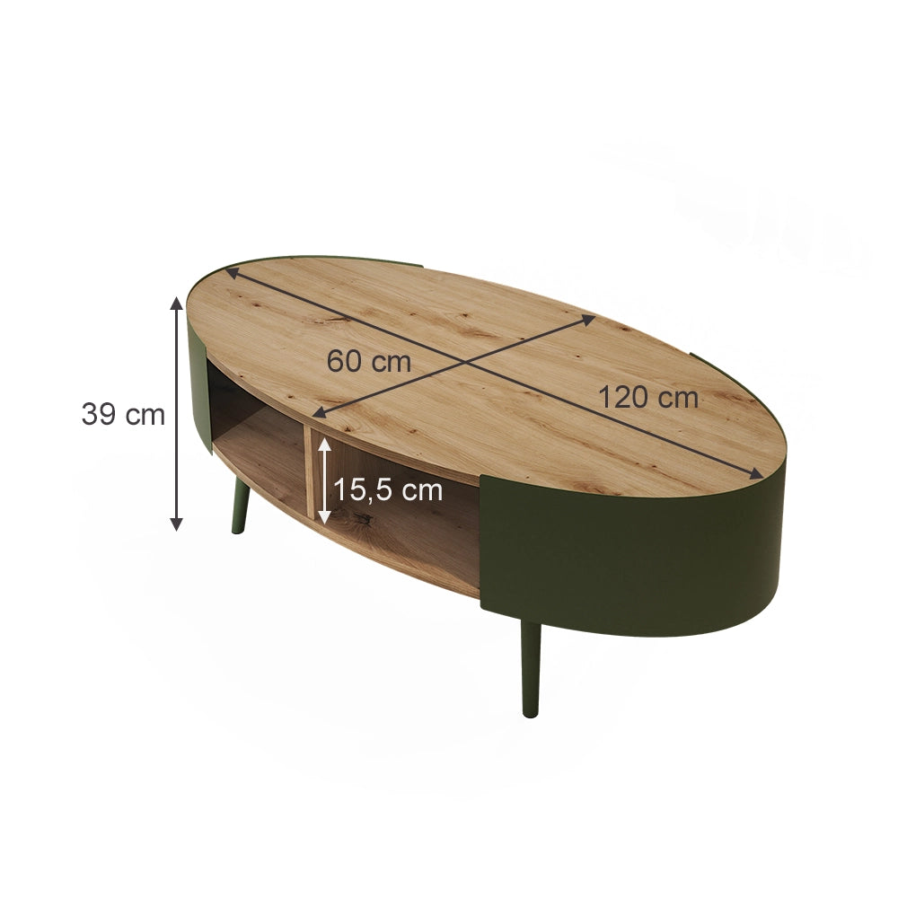 Vicco Tavolino Rovere 120 x 60 cm