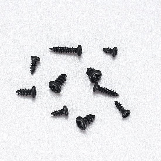 Viti a tappo a carbonio in acciaio nero a testa rotonda per legno - M2 M23 M26 M3 - 500 pezzi