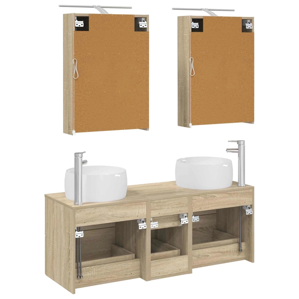 Set di mobili per il bagno 5 pcs Rovere Sonoma 3407033