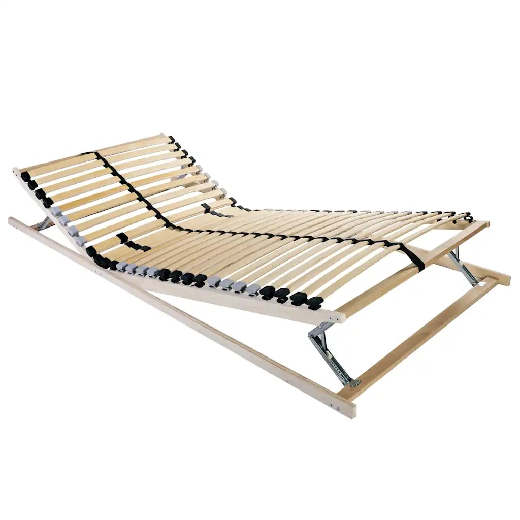 Base a doghe Marrone 140 x 190 cm Legno massello di faggio 42015249