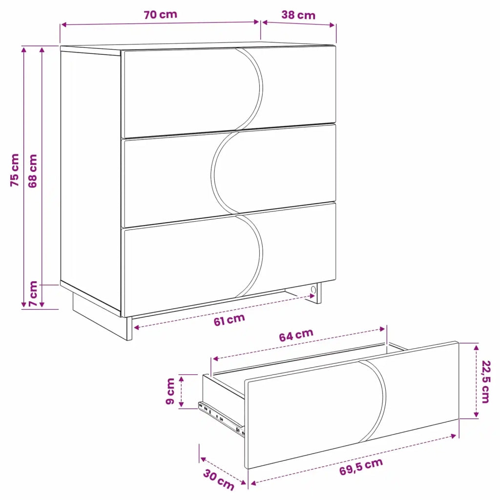 Credenza Rovere Sonoma 70 x 38 x 75 cm Legno ingegnerizzato 8011524
