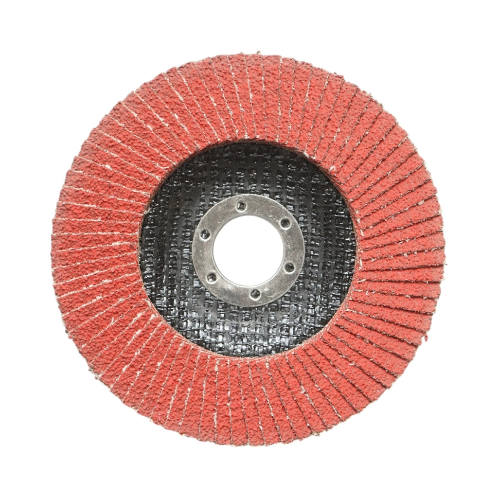 Disco lamellare abrasivo al corindone T27 CA40, 125x22mm per levigatura/lucidatura di acciaio inossidabile e metallo Breckner Germany