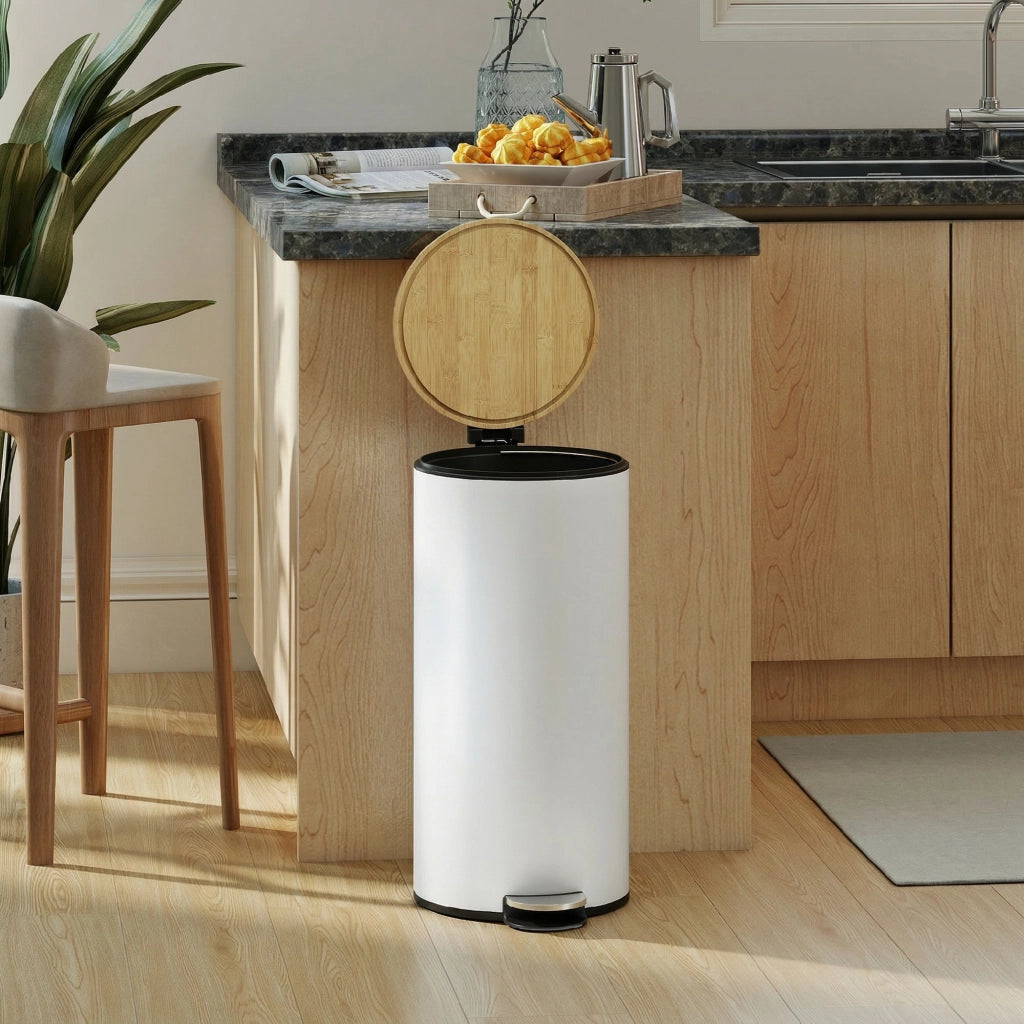 Pattumiera 30L ¨C zephmum ¨C 36x30x60,5cm, bianco