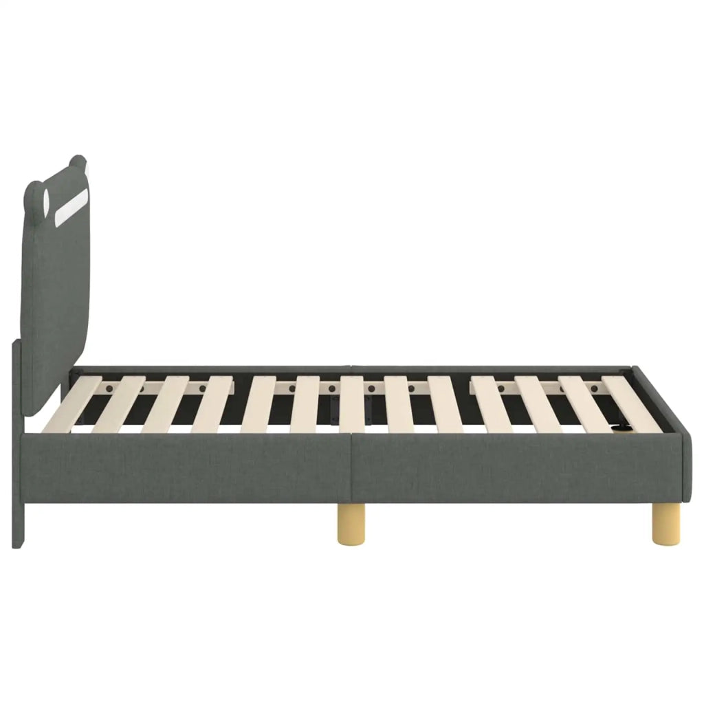 Struttura letto per bambini con testata Grigio scuro Tessuto 42011205