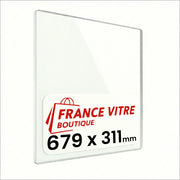 679 x 311 x 4 mm - Vetro per stufa a legna - vetro camino di ricambio - vetro per caminetto resistente al fuoco - France Vitre