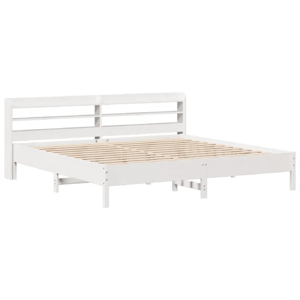 Letto senza Materasso Bianco 180x200 cm Legno Massello di Pino 3306880
