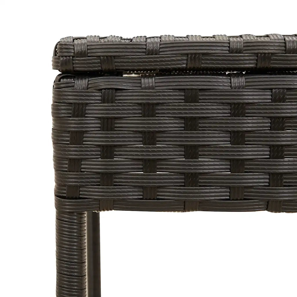 Lettini Prendisole 2 pz | Sdraio da giardino | Lettino da sole con Baldacchino e Tavolino Polyrattan