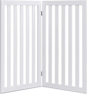 Cancelletto per Cani Pieghevole in Legno con 2 Ante, Ideale per Scale, Soggiorno e Cucina, 89 x 101 cm, Bianco