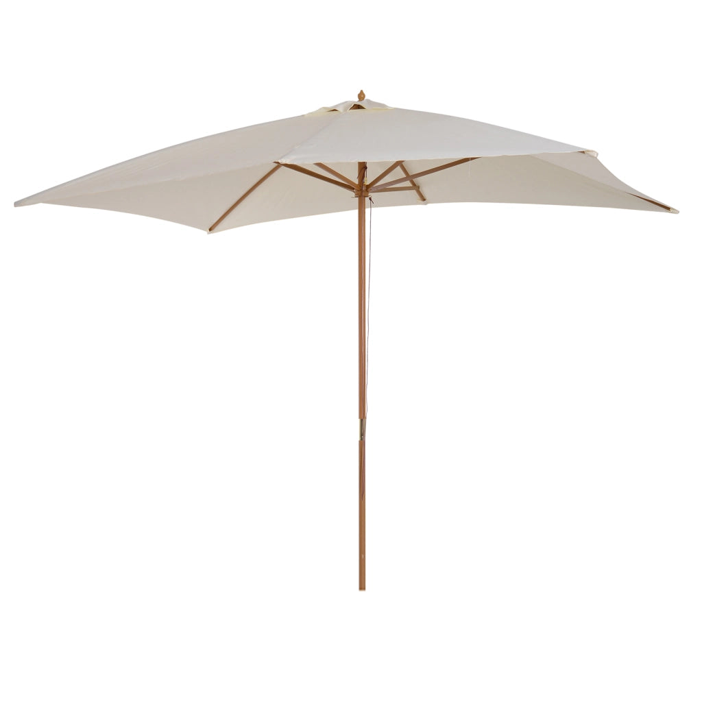 Parasole da giardino rettangolare doppio tetto ¨C zephmum ¨C crema 3x2 m