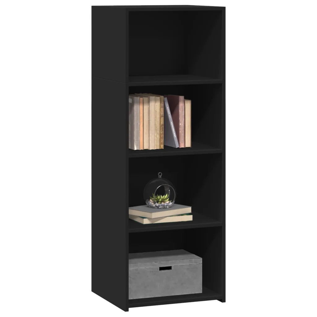 Credenza-Buffet-Armadio da cucina Nera 45x41x124cm in Legno Multistrato