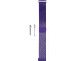 Cinturino orologio a rete 20mm blu, rapido cambio regolabile, chiusura magnetica