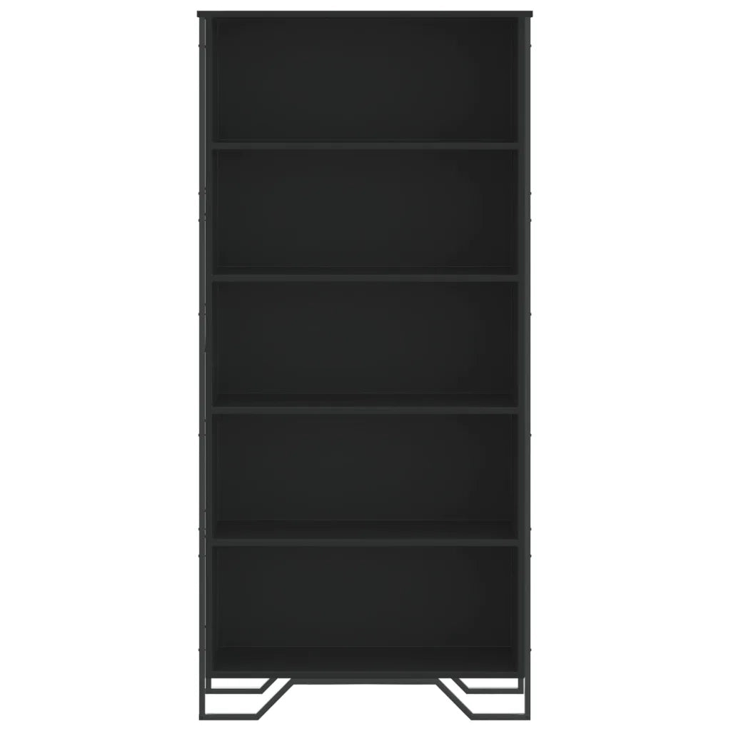 Libreria Nera 80x31x169 cm in Truciolato