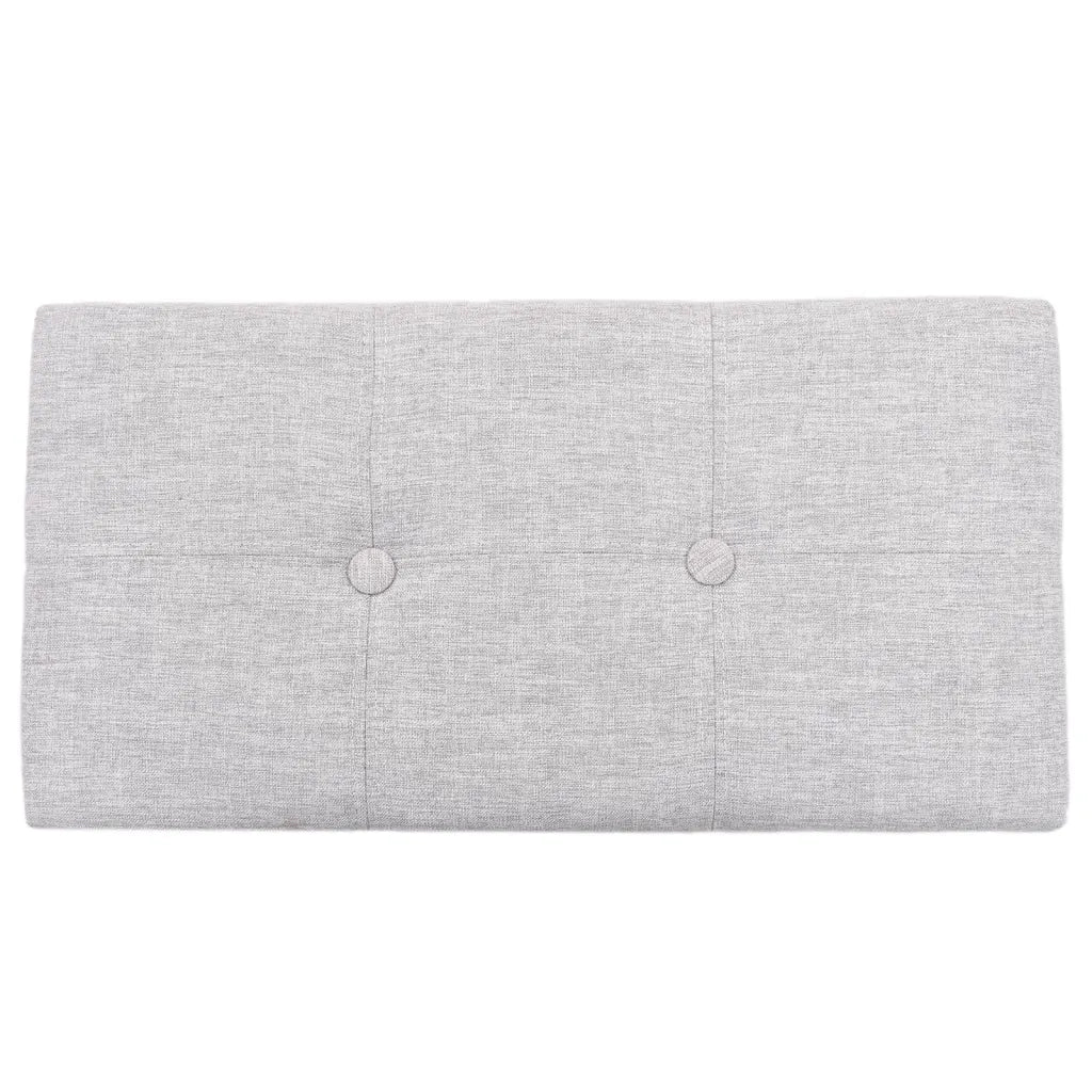 Panca e 2 Pouf-Sgabello-Panca con Contenitore in Giunco Grigio