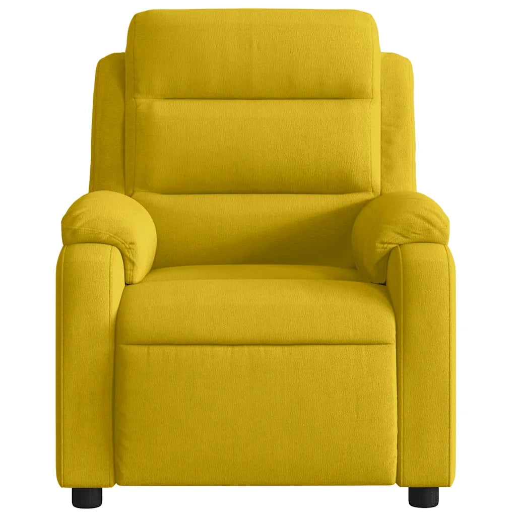 Divano Sedia-Poltrona Reclinabile Elettrica Gialla in Velluto 308438