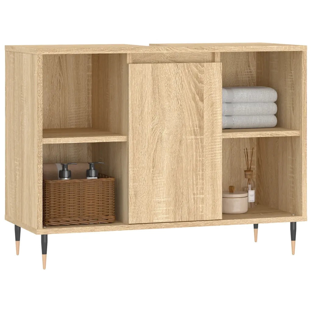 Mobile da Bagno Rovere Sonoma 80x33x60 cm in Legno Multistrato 831623