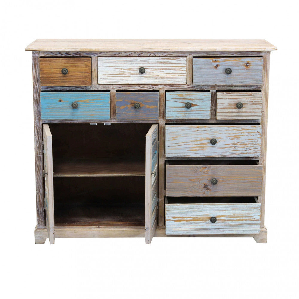 Mobile Greg 108x38x89 h cm in Legno Multicolor