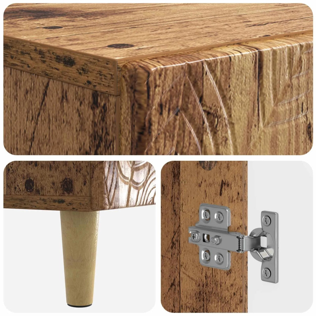 Mobiletto da Bagno DELFT Legno antico 30 x 31 x 80 cm 897053