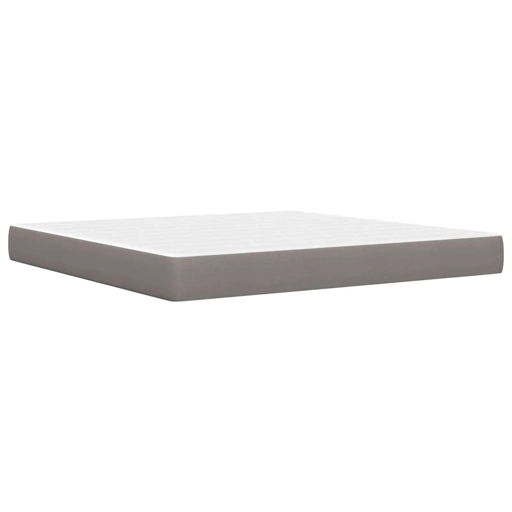 Struttura letto con materasso Tortora 200 x 200 cm Tessuto 3415131