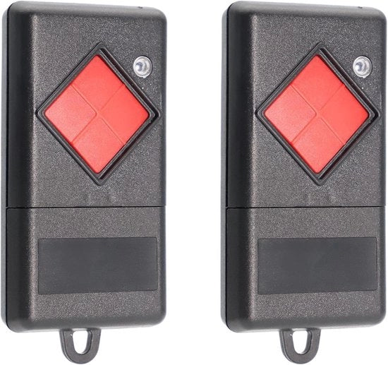 Comando a distanza per cancello di garage - 2 pezzi rimpiazzo trasmettitore a radio 27,015 MHz - 1 pulsante - pulsante rosso