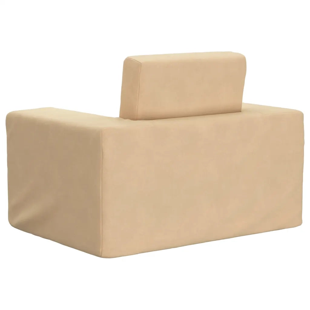 Divano Letto per Bambini-Sofa Letto-Daybed-Divanetto Crema in Morbido Peluche 152413