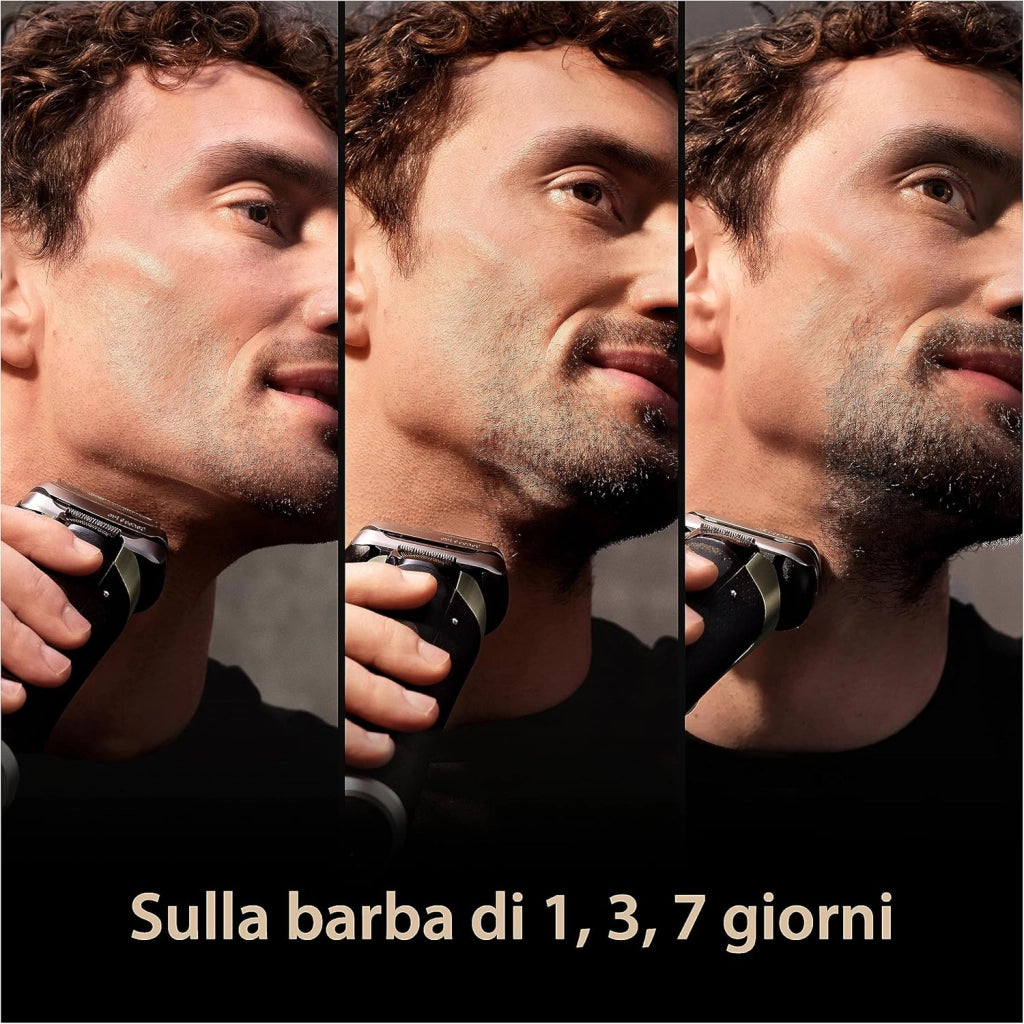 Braun Series 9 PRO+, Rasoio Elettrico, Regolabarba Uomo, Rifinitore di precisione, Custodia Viaggio, Lame Flessibili, SmartCare, Impermeabile, Batteria Litio Ion, Idea Regalo, Serie 9567cc Argento