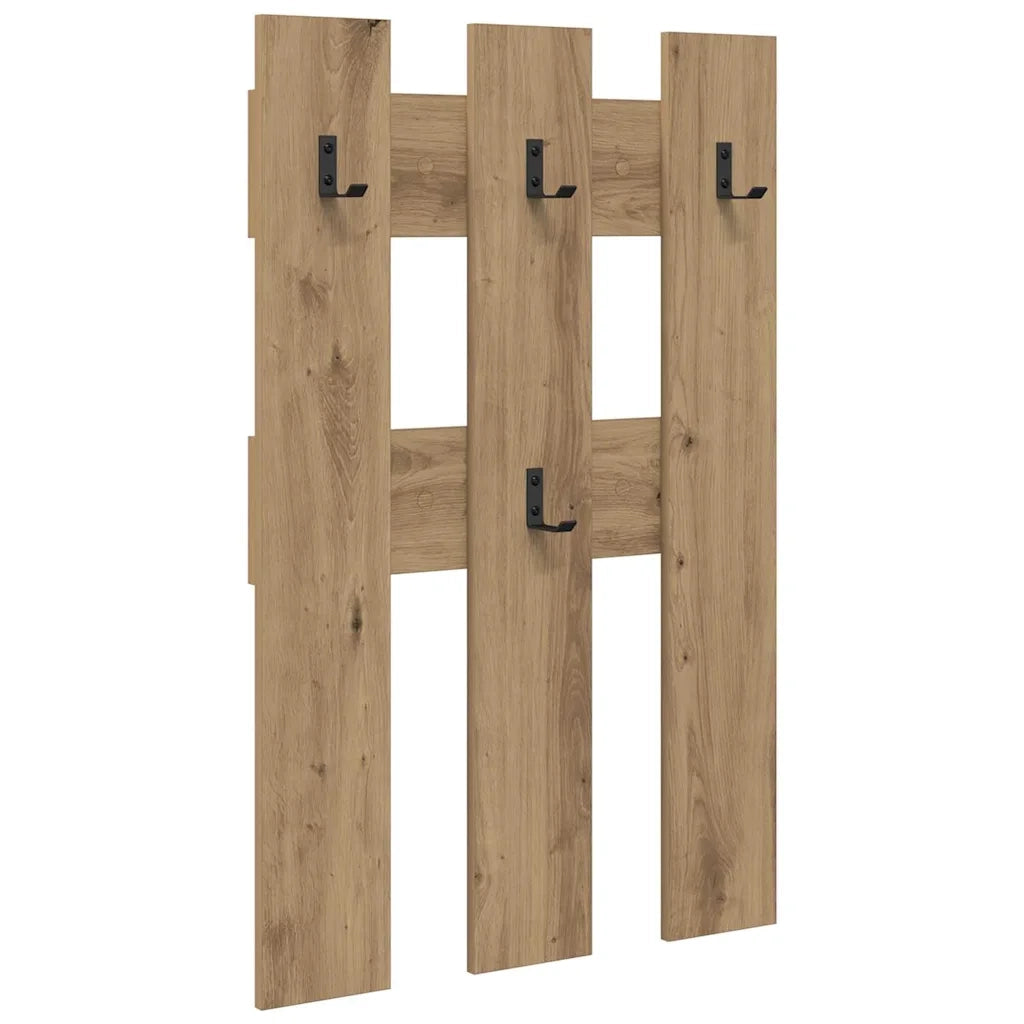 Appendiabiti a muro A parete Rovere artigianale 65 x 3 x 100 cm 874506