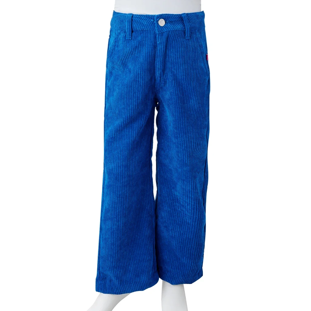 Pantaloni per Bambini in Velluto a Coste Blu Cobalto 104 CFW1971591