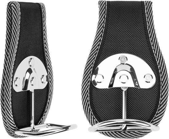 Supporto per attrezzi - Cintura per attrezzi - 2 pezzi - Supporto per martello - Supporto per sega - Adatto per martello, sega o mazzetta - Nero.
