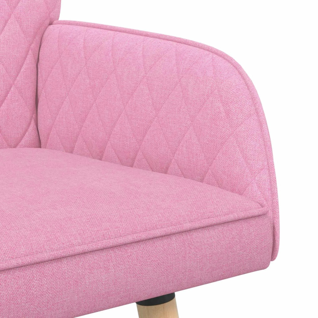 Divano a 2 Posti con Gambe in Legno Massello 2 posto Rosa 42051041