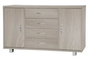 Credenza moderna 4 cassetti + 2 ante olmo già montato L136 H78 P40