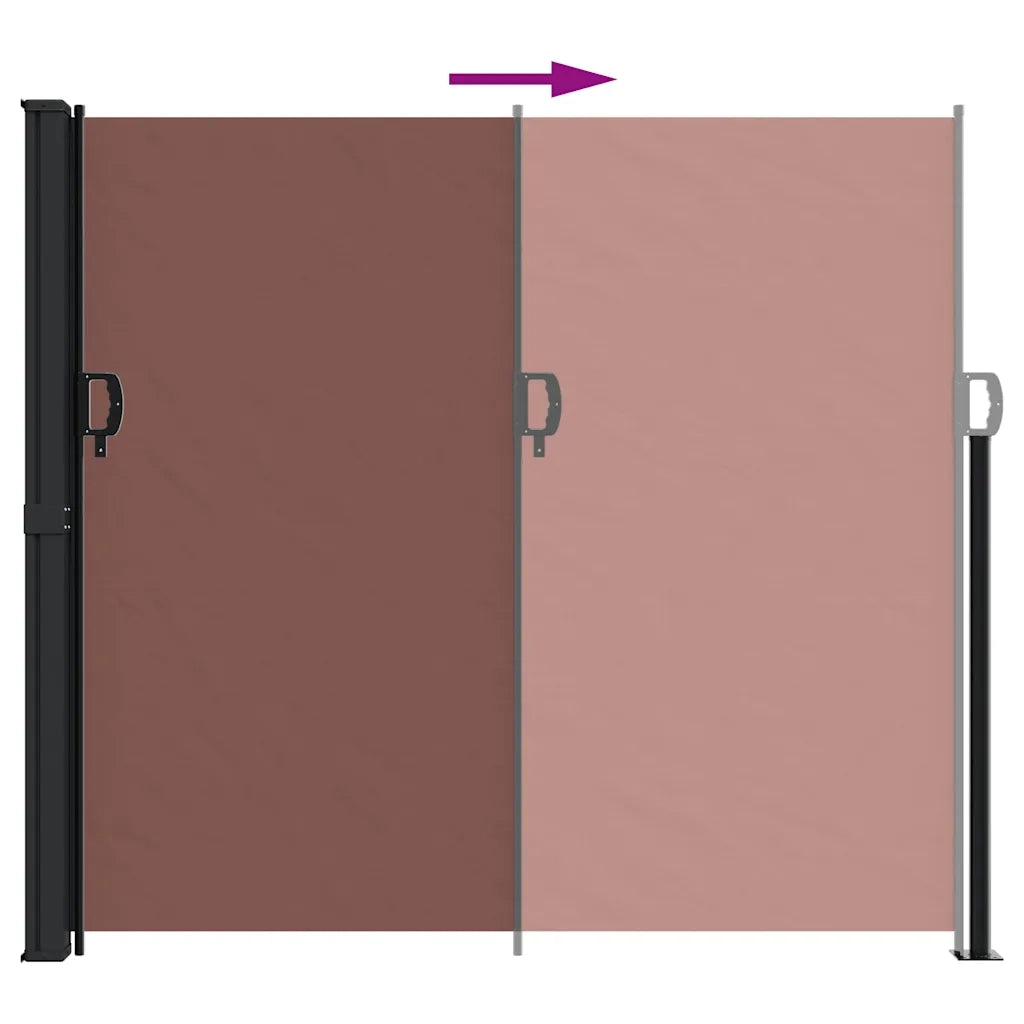 Tenda da Sole Laterale Retrattile Marrone 180x300 cm 4004344