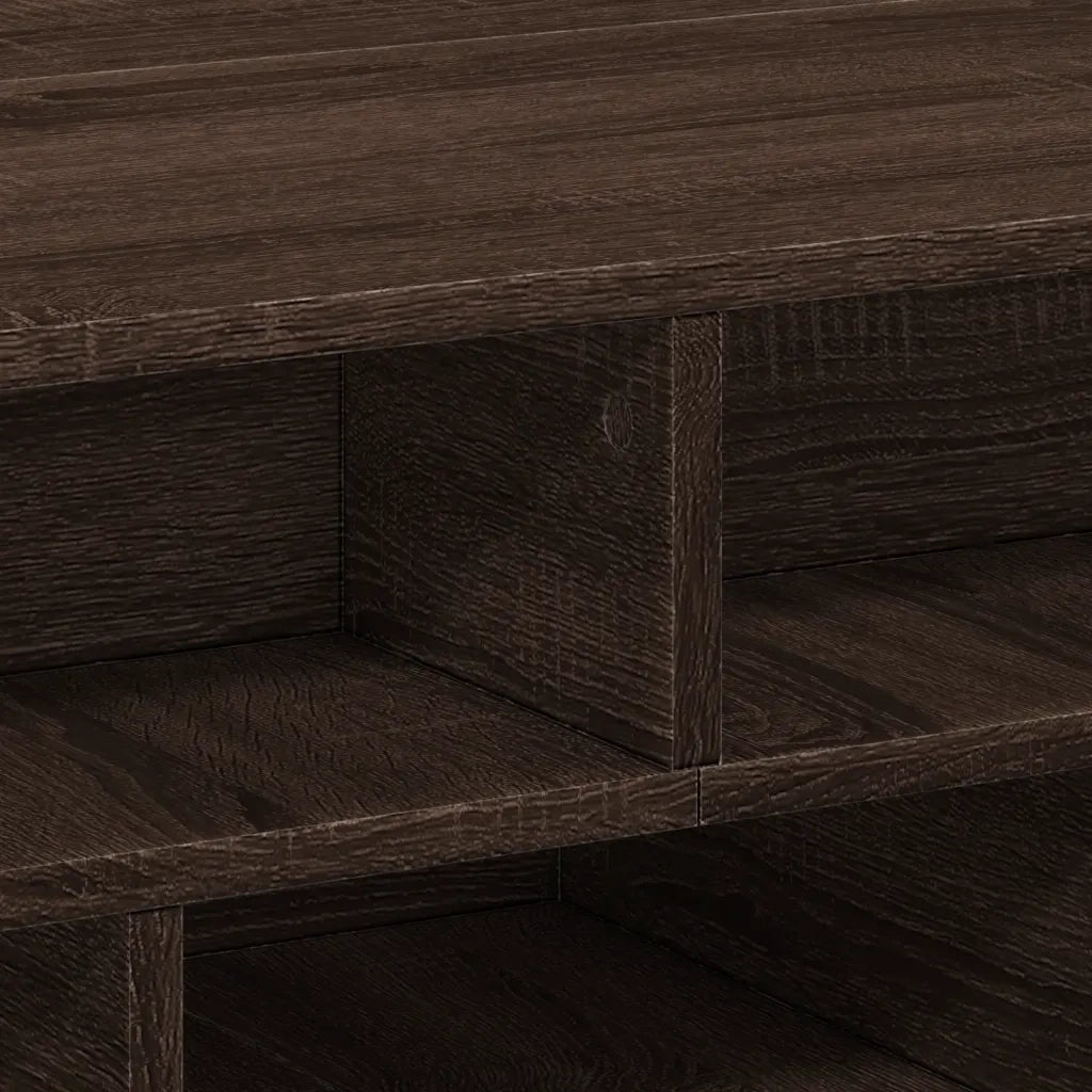 Tavolino da Salotto Rovere Marrone 70x70x29cm Legno Multistrato