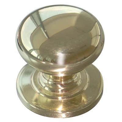 POMOLO OTTONE TORNITO SFERA PIANA 2460 - LUCIDO MM 25X30- 5 pezzi