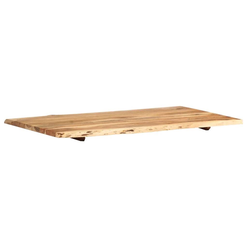 Piano del Tavolo | Superficie Tavolo | Piano Scrivania in Legno Massello di Acacia 100x(50-60)x2,5 cm