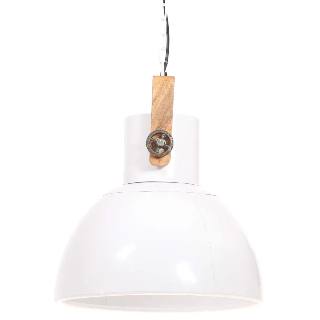 Lampada a Sospensione Industriale 25 W Bianca Rotonda 40 cm E27 320538
