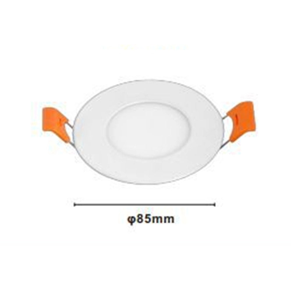 Trade Shop - Pannello Led 3 Watt Da Incasso Rotondo Bianco ø85mm Luce 3000k-6500k Ip20 00014 -