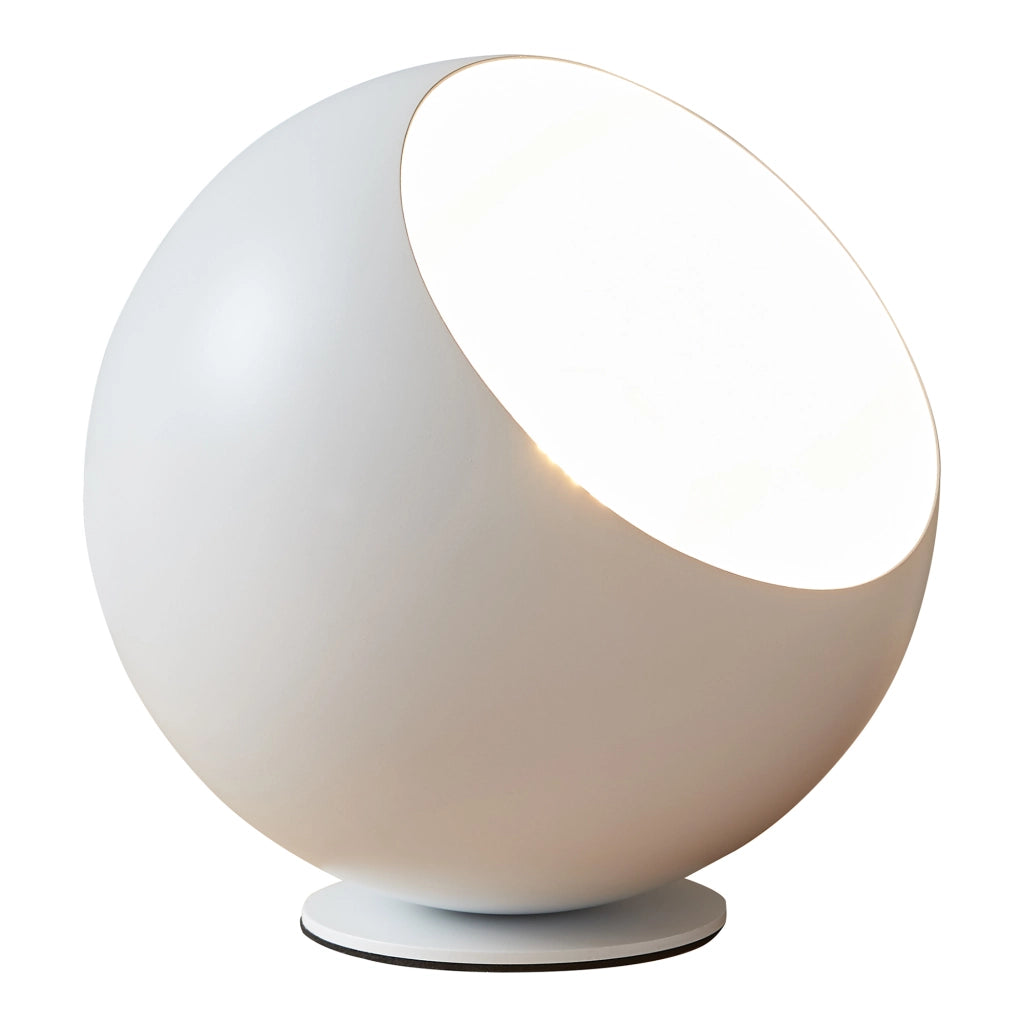 Lampada da Tavolo Lukkodso in Metallo Lampada Semisferica da Comodino Ø20 x 20 cm - Bianco lux.pro