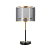 Lampada da tavolo Chiaroscuro, Luce da scrivania, Luminaria da ufficio, Lampada da lavoro, 25x25 h48 cm, Nero e Oro