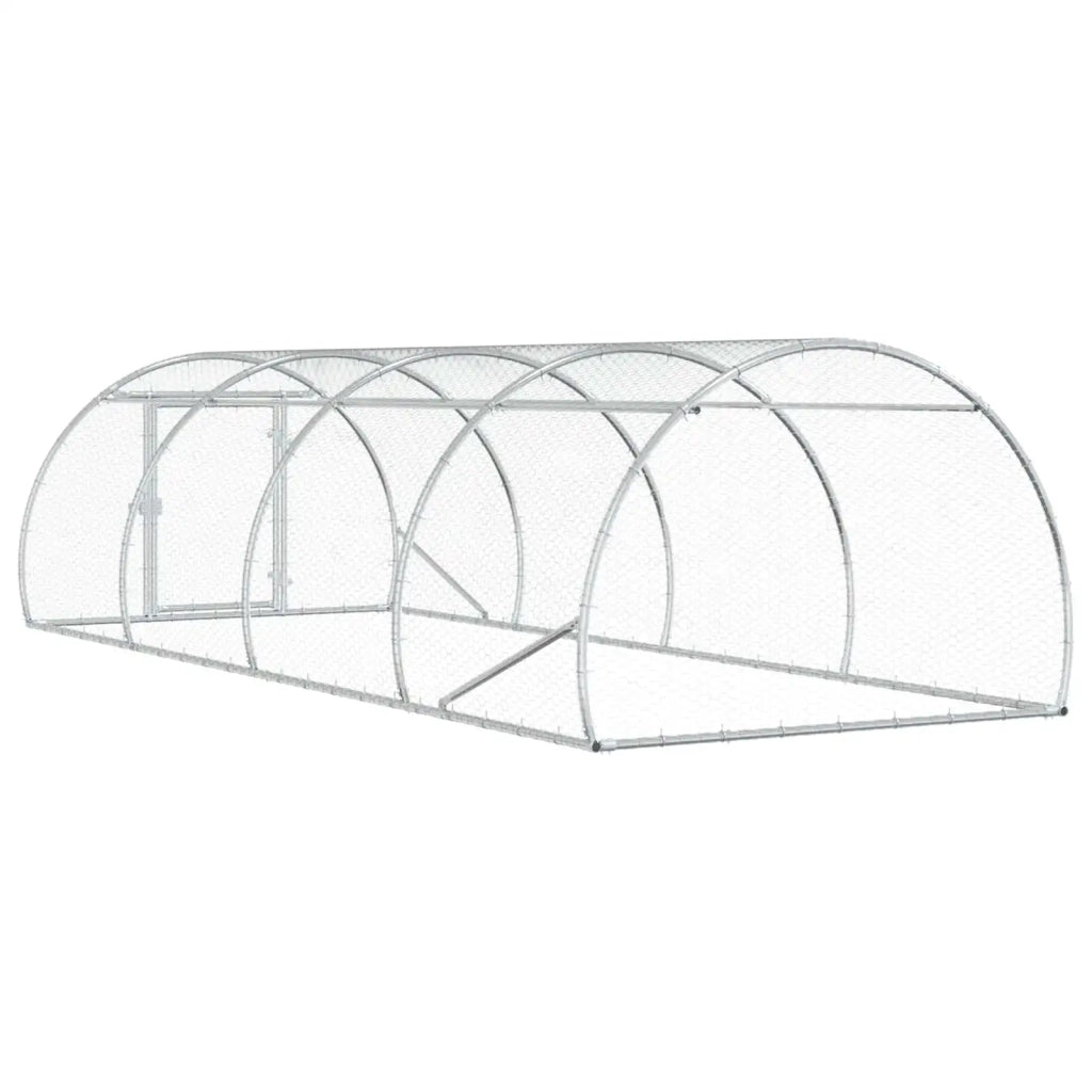 Pollaio Argento 400 x 150 x 100 cm Acciaio zincato 3434661
