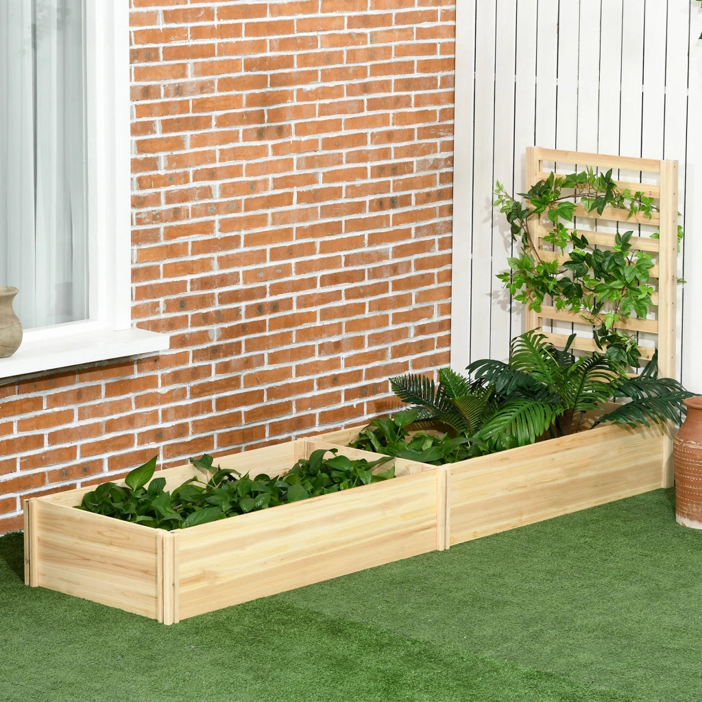 Jardiniere con griglia ¨C zephmum ¨C effetto legno naturale 230x60x110 cm