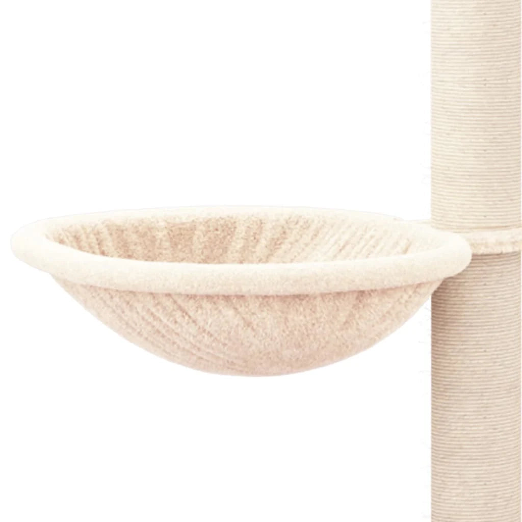 Tiragraffi per gatti torre per arrampicata giocattolo piattaforma per arrampicata con tiragraffi in sisal 94,5 cm crema 02_0022534
