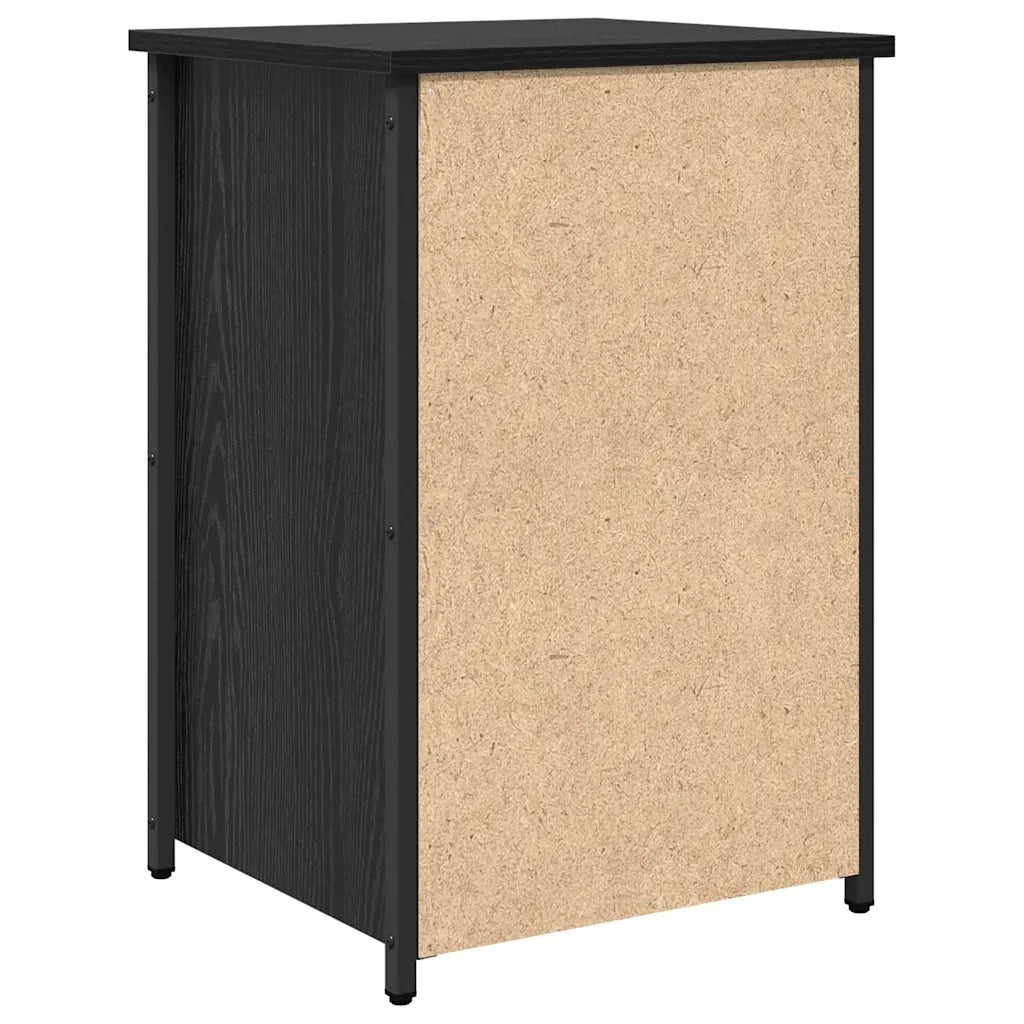 Armadio da Notte con cassetto 2 pcs Rovere Nero 40 x 36 x 60 cm 871262