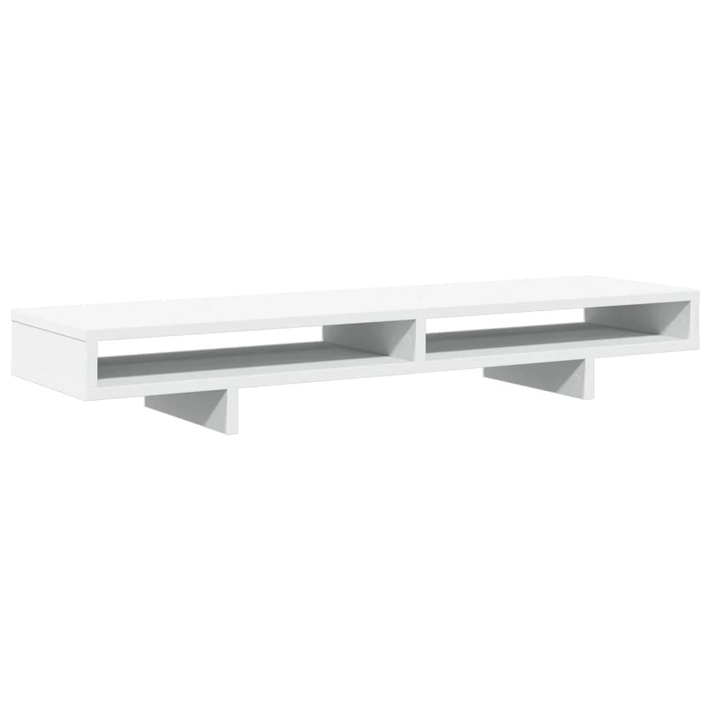 Supporto per monitor mobile da scrivania 100 x 27 x 15 cm legno ingegnerizzato bianco 02_0044837