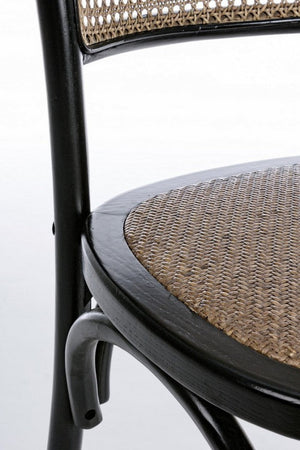 Sedia Carrel Nero in Legno